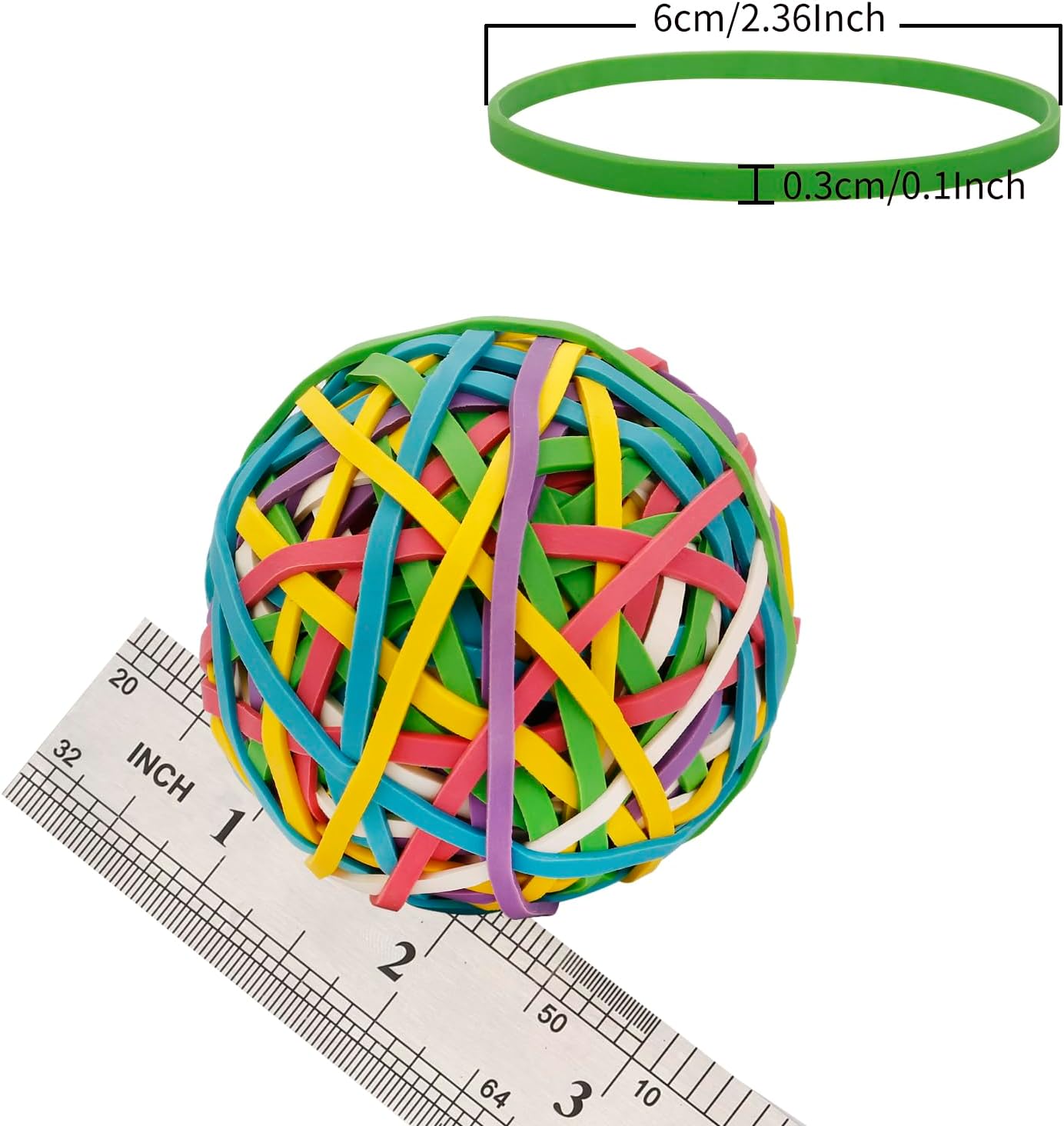 Eagle Rubber Band Ball, 170 Bands Per Ball, Assorted Colour