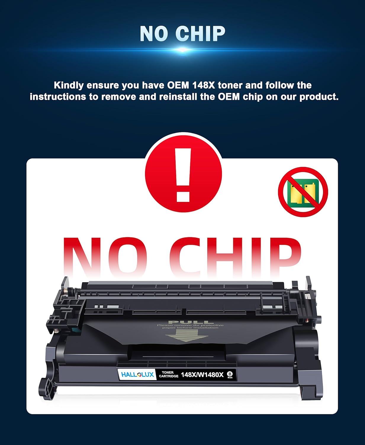 148X Toner Cartridge Replacement for HP 148A Toner Cartridge, W1480X Toner Compatible for HP Laserjet Pro 4001dwe 4001dn 4001dne 4001n 4001ne MFP 4101fdw 4101fdwe 4101fdn 4101fdne (1 Black No Chip)