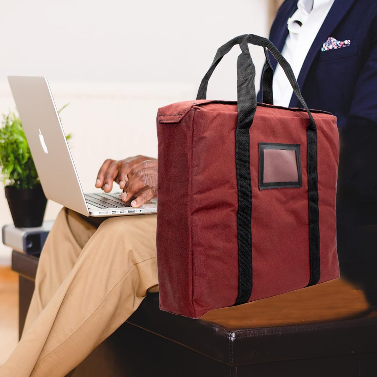 Fire Resistant and Water Repellent Briefcase Document Bag, 18 x 14 x 4 Inch