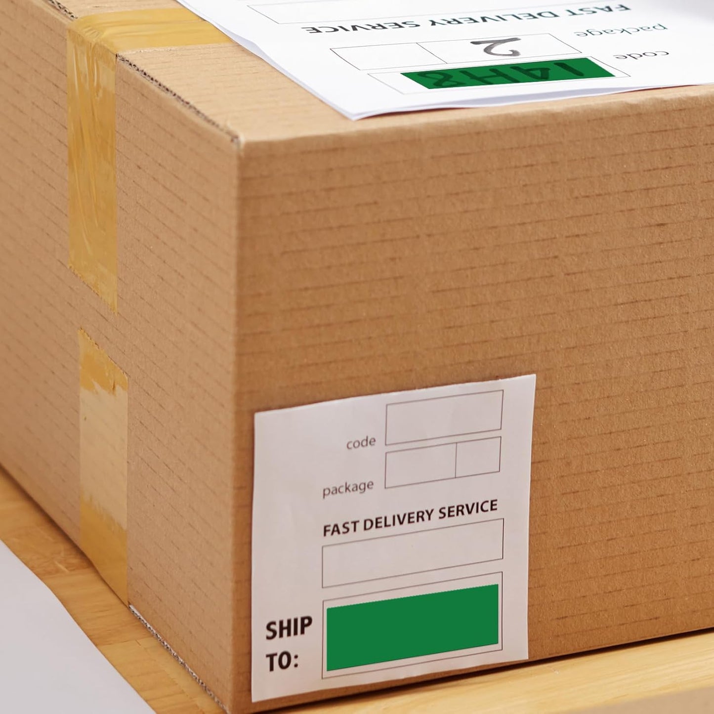 Green Rectangle Stickers 3 x 1 Inch Color Coding Labels Vinyl Roll Self-Adhesive Waterproof Removable 500 PCS