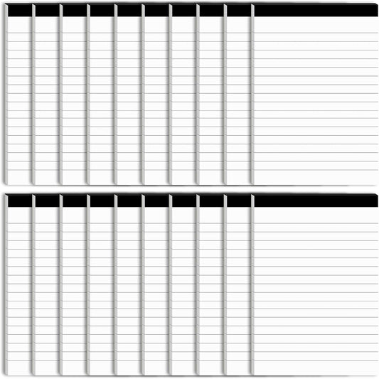 20 Pcs Perforated Note Pads College Ruled - 4" x 6" Inch Writing Notepad for Daily Planning - Perforated Small Notepads with 30 Sheets per Pad - Ruled Papers