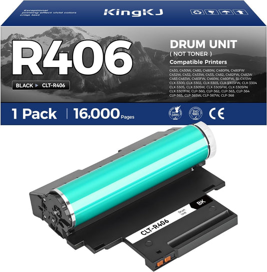CLT-R406 R406 Imaging Drum Unit (Not Toner) 1-Pack Replacement for Samsung CLT-R406 R406 Compatible with Samsung SL-C430 C430W C480 C482W Xpress C460FW SL-C410W CLX-3300 CLX-3305W CLP-360 365W Printer