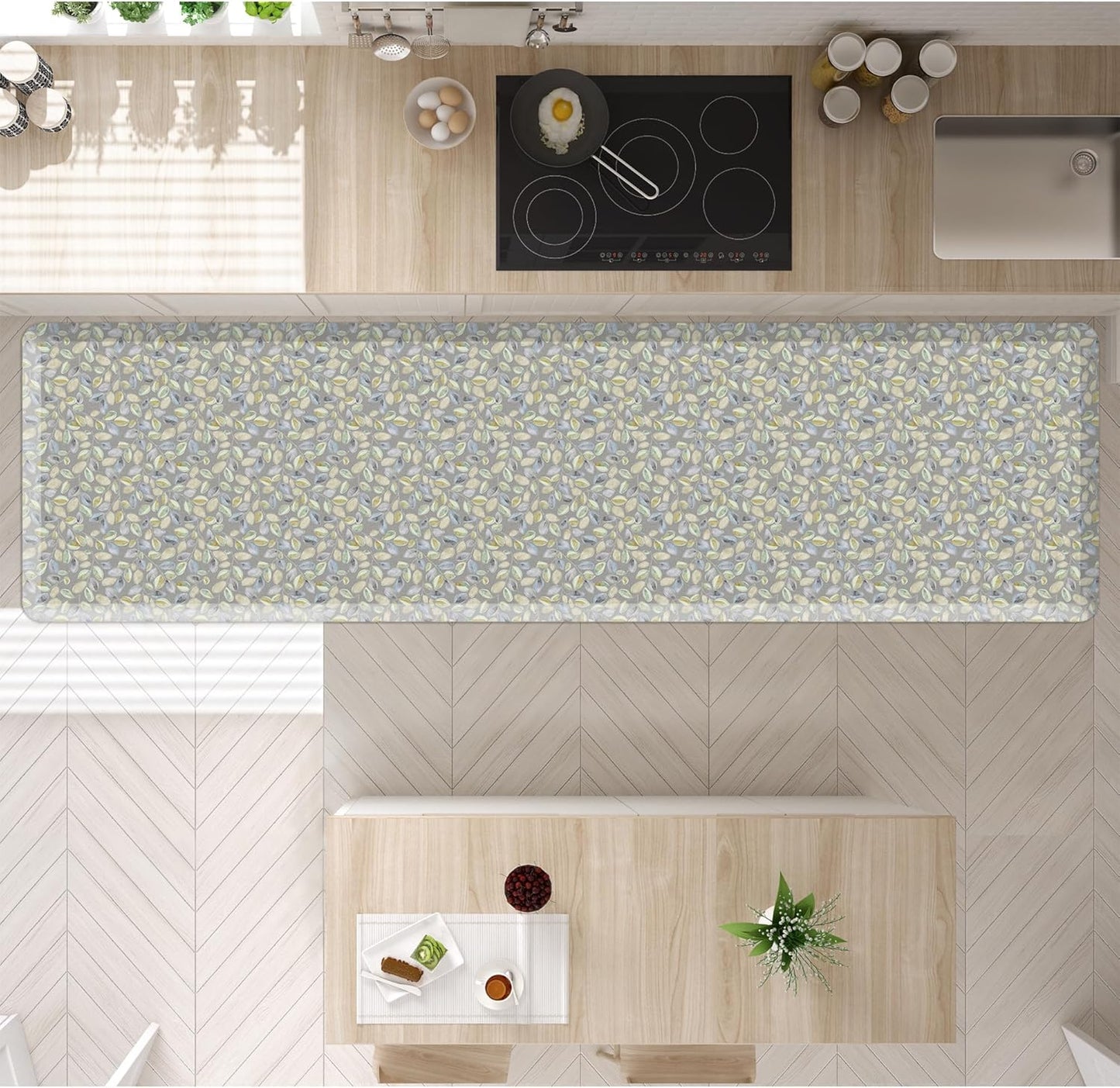 GelPro Anti-Fatigue Designer Comfort Kitchen Floor Mat Orchard Grey Lake 30x108