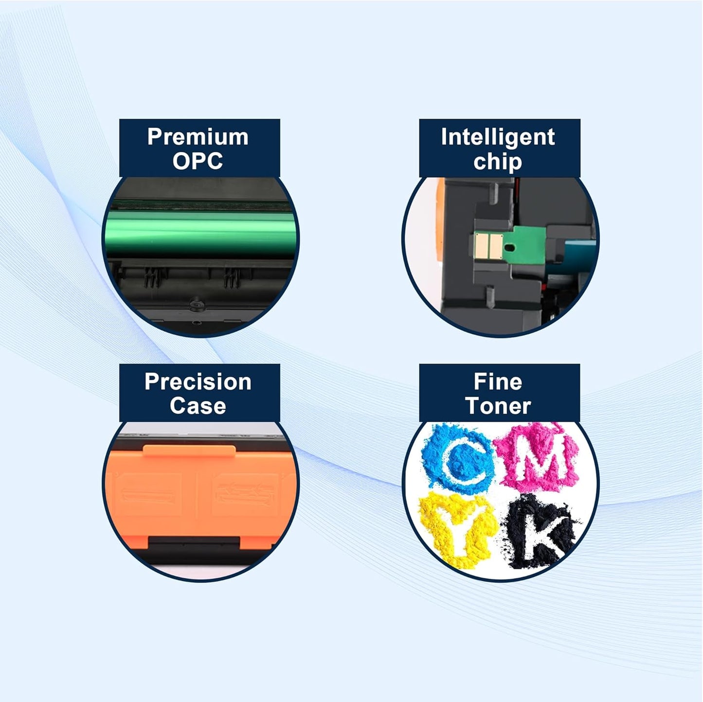 204A Black Toner Cartridge M180nw Toner Replacement for HP 204A CF510A to use with Color Laserjet Pro MFP M180nw M180n M181fw M154a M154nw Printer (2 Pack )