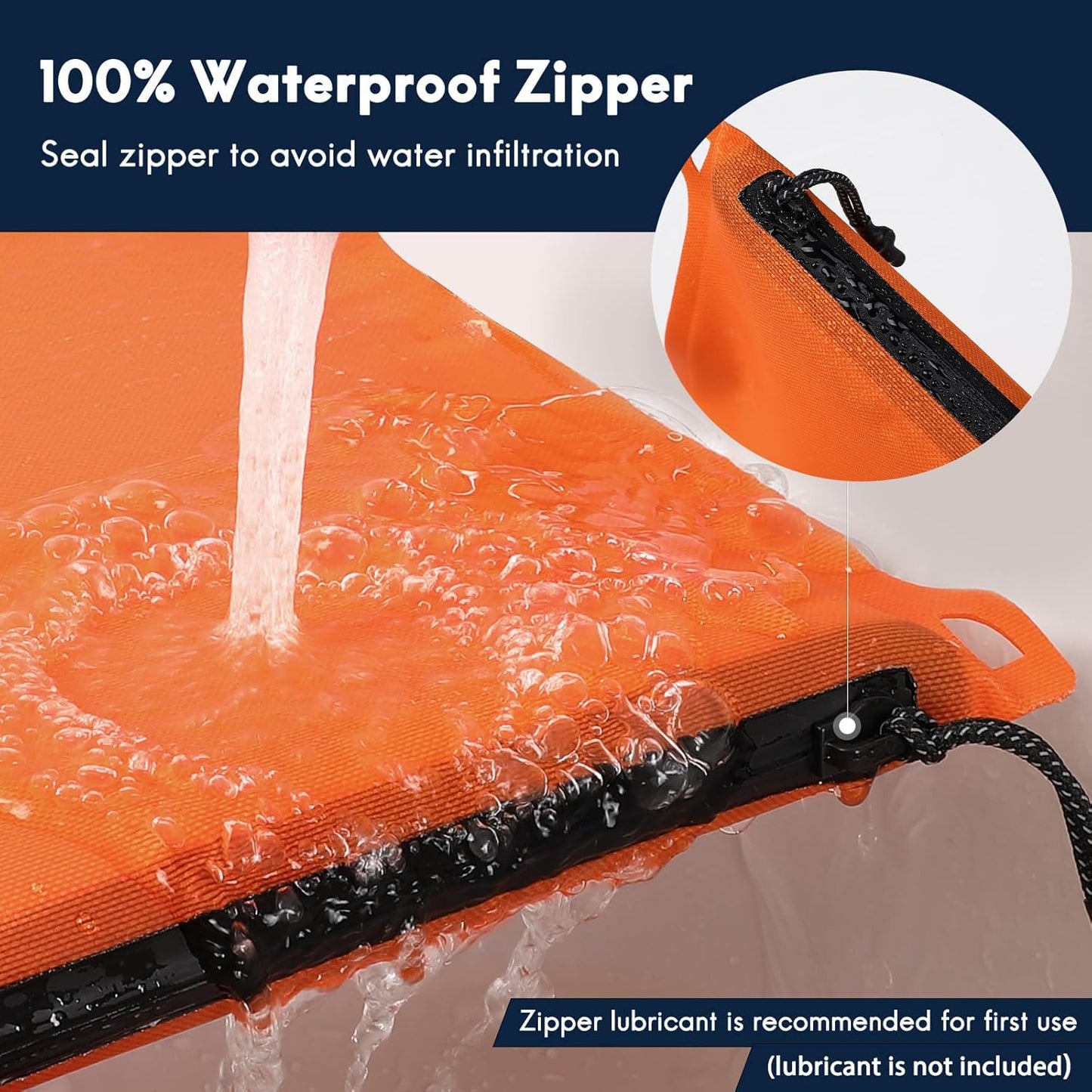 Haimont Waterproof Pouch, Small Waterproof Dry Bag with Upgrade Zipper for Travel Boating Kayaking Hiking Document Organizer