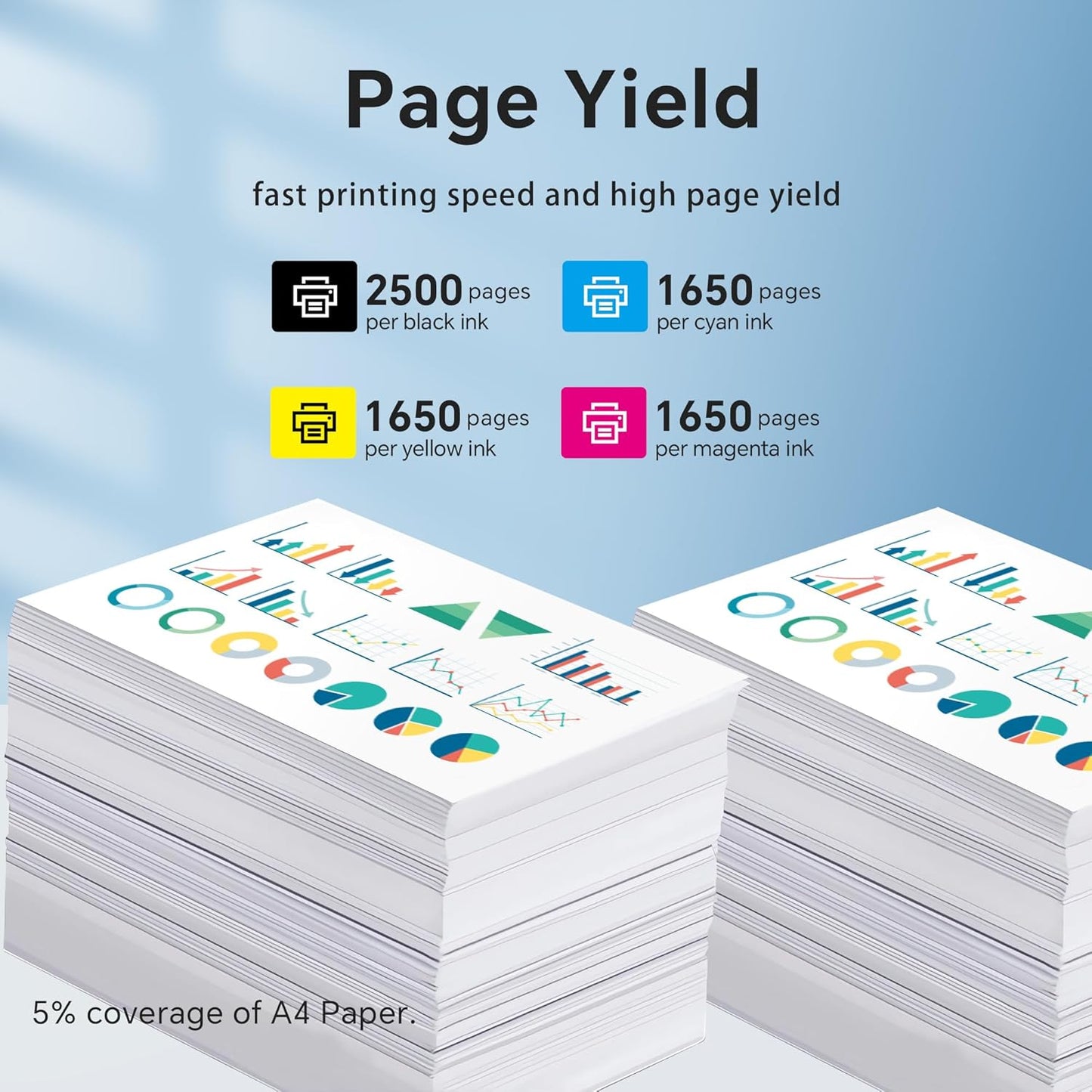 936 High Yield Ink Cartridges (4-Pack) Compatible for HP 936e XL | Works with : OfficeJet Pro 9110b, 9120b, 9130b OfficeJet Pro Wide Format 9720/9730 | Eligible for Instant Ink (B/C/M/Y)