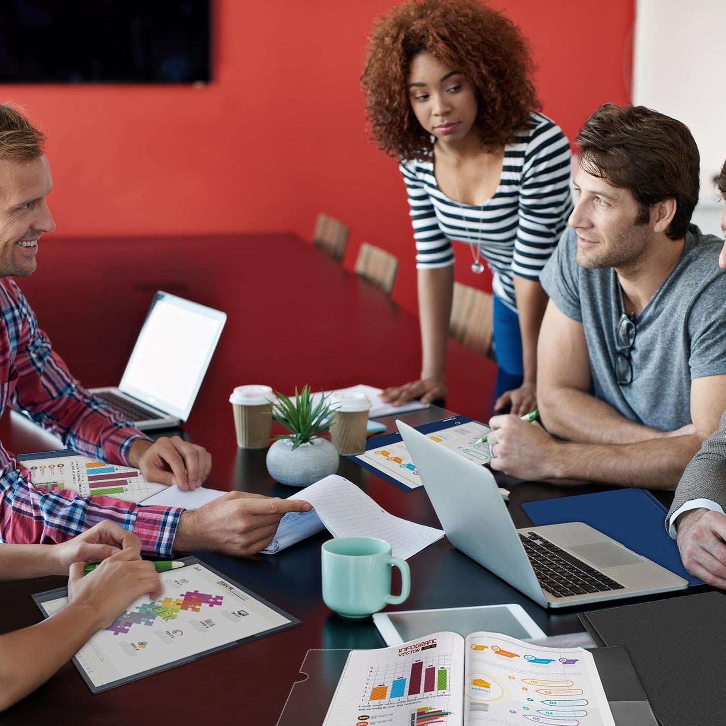 HAUTOCO 30 Pack Plastic Report Covers with 3-Prong Fasteners Clear Front Presentation Folders Resume Folders for 8.5x11 Letter Size Paper, Document Report Cover for School Office Business, Black