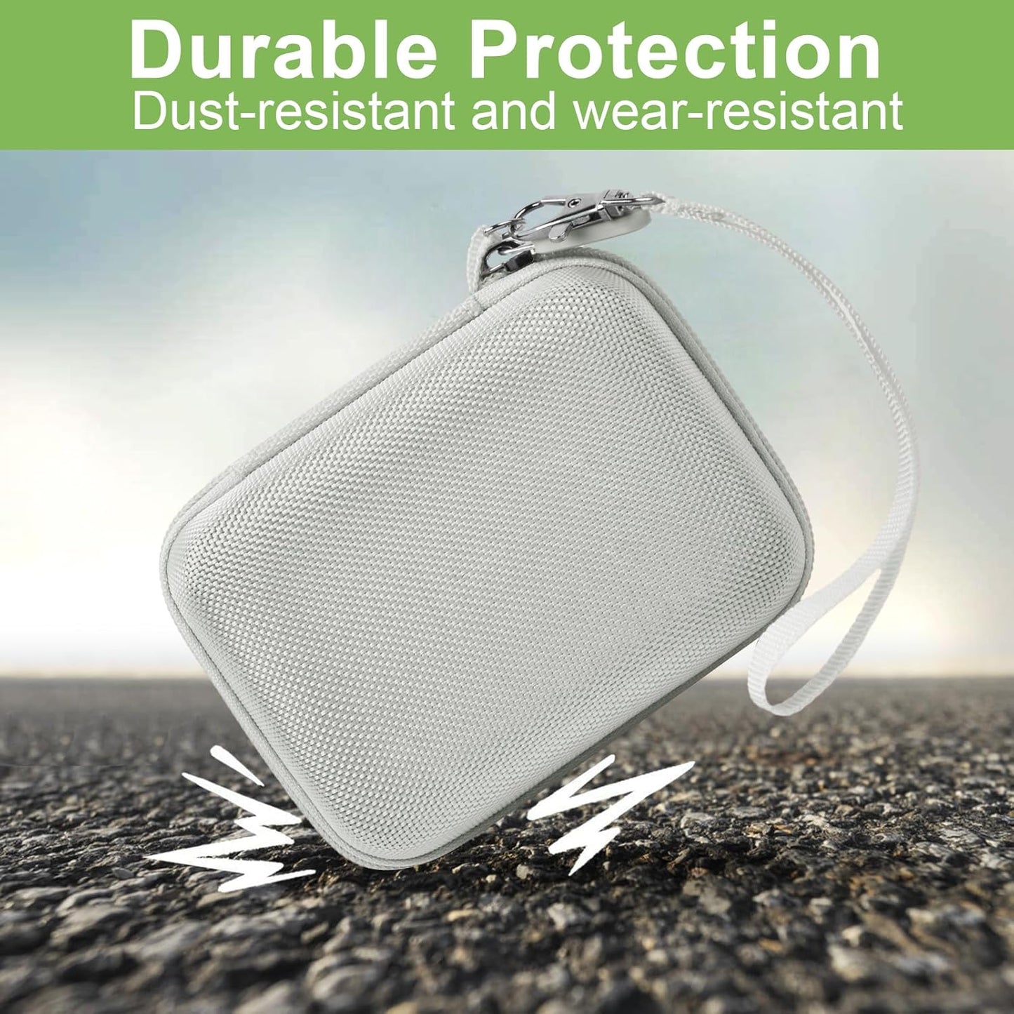 Digital Camera Case Compatible with VAHOIALD FHD 1080P/ for CAMKORY Digital Point and Shoot/for KODAK PIXPRO FZ45-BK 16MP Vlogging/for IWEUKJLO/for Nsoela, Holder for SD Card More- Light Gray