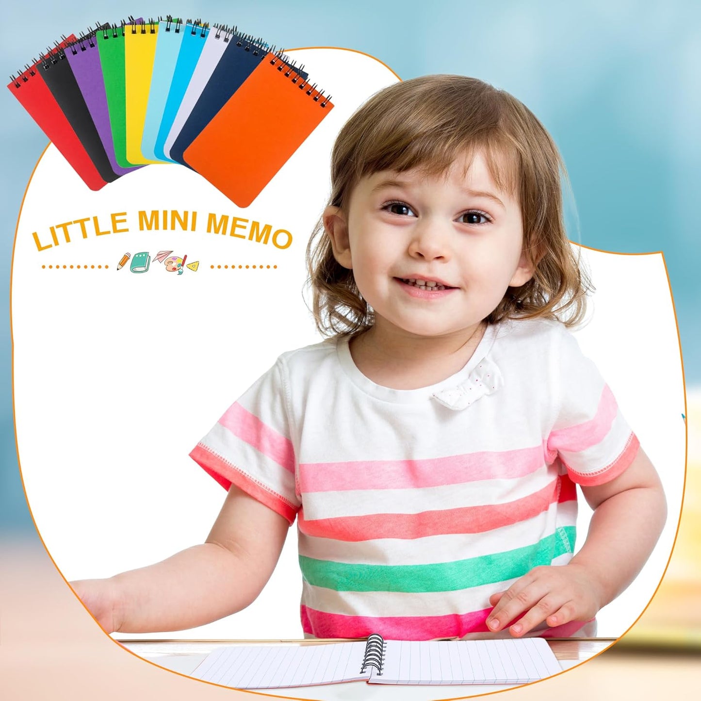 20 Pcs Pocket Notebook Spiral Steno Pads A7 Mini Notepads with Lined Pages for Kids Adults Outdoor Home Office School, 3 x 5 Inch