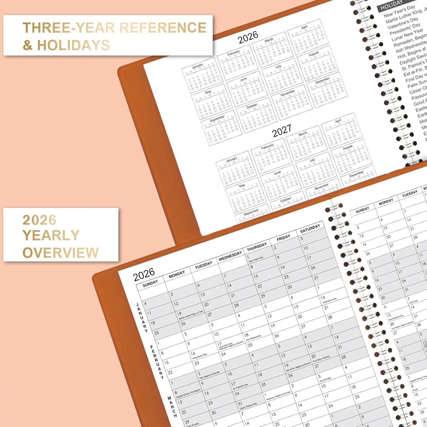 2026 Monthly Planner - Monthly Planner 2026 from JAN. 2026 to DEC. 2026, 8.86'' x 11.4'' with Coated Tabs, Inner Pocket