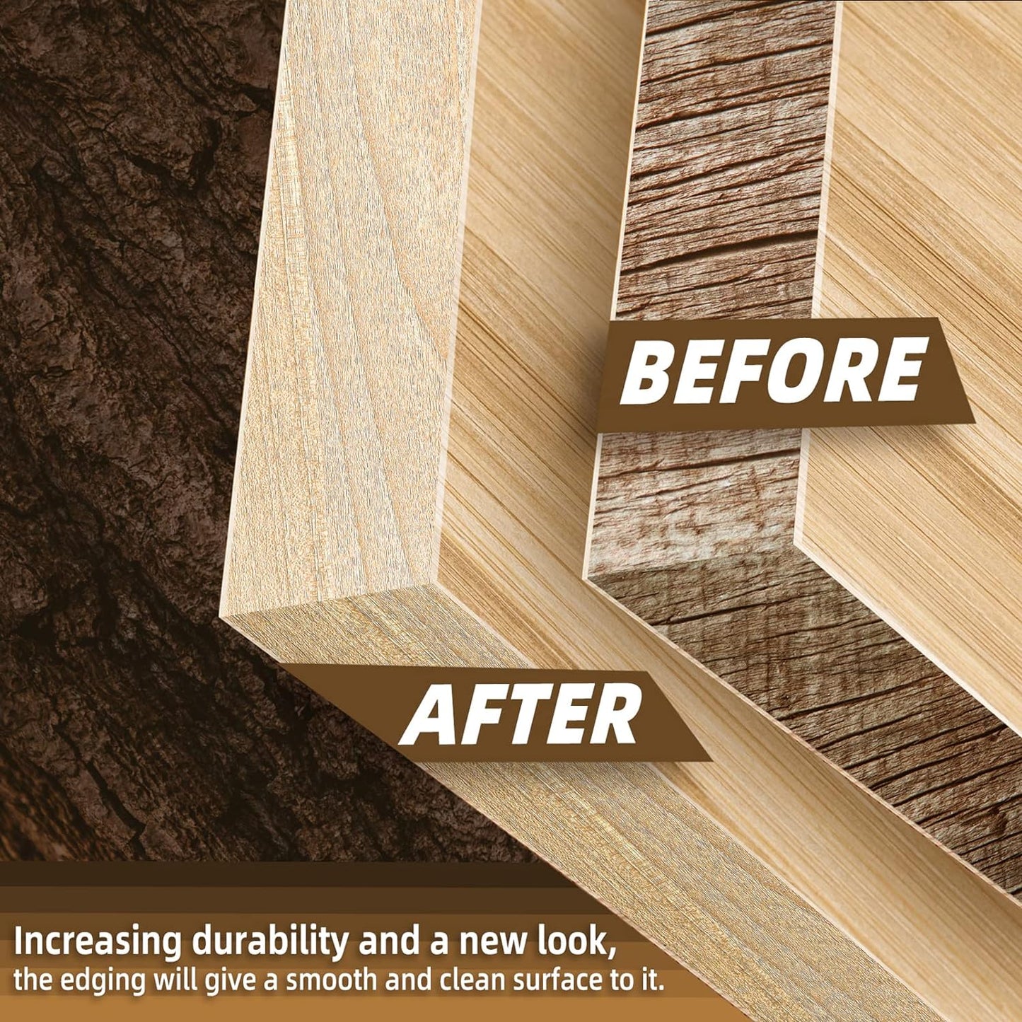 GSCIT Club Maple Edge Banding, 1 inch x 25ft roll of Veneer Edge Banding Preglued Flexible, Real Wood Tape Banding