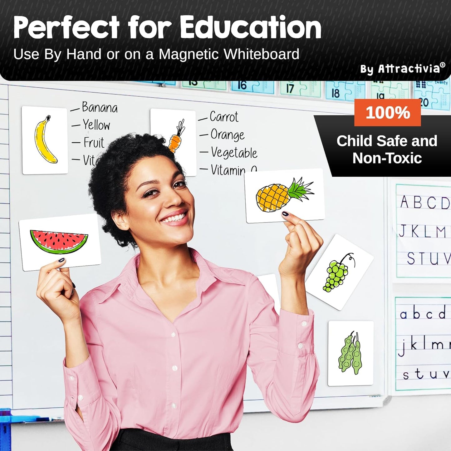 Dry Erase Magnetic Labels 5.6 x 3.7 in, Dry Erase Magnets, 36-Pack, White Erasable Write-On All-Purpose Labels, for Office, Education, Home, Whiteboard