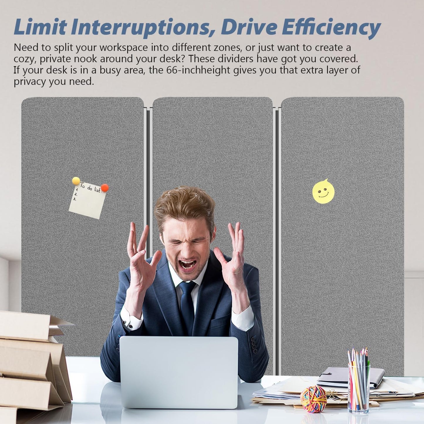 Acoustic Room Divider Privacy Panel with Wheels, 3 Panel Soundproof Room Divider (Aluminum Frame) for Room Partition, Folding Room Dividers Separation Office Cubicle Wall Sound Proof Partition Divider