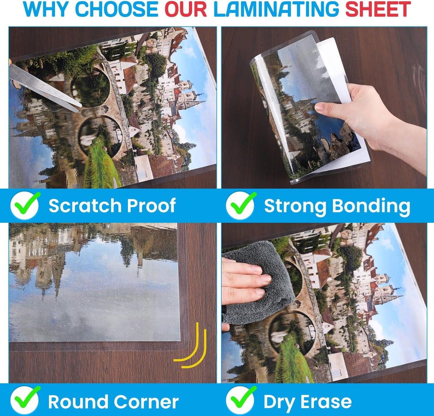 CAREGY 150 Pack Laminating Sheets, Hold 11 x 17 Inch Sheet, 3 Mil Clear Thermal Laminating Pouches 11.5 x 17.5 Inch Lamination Sheet Paper for Laminator, Round Corner