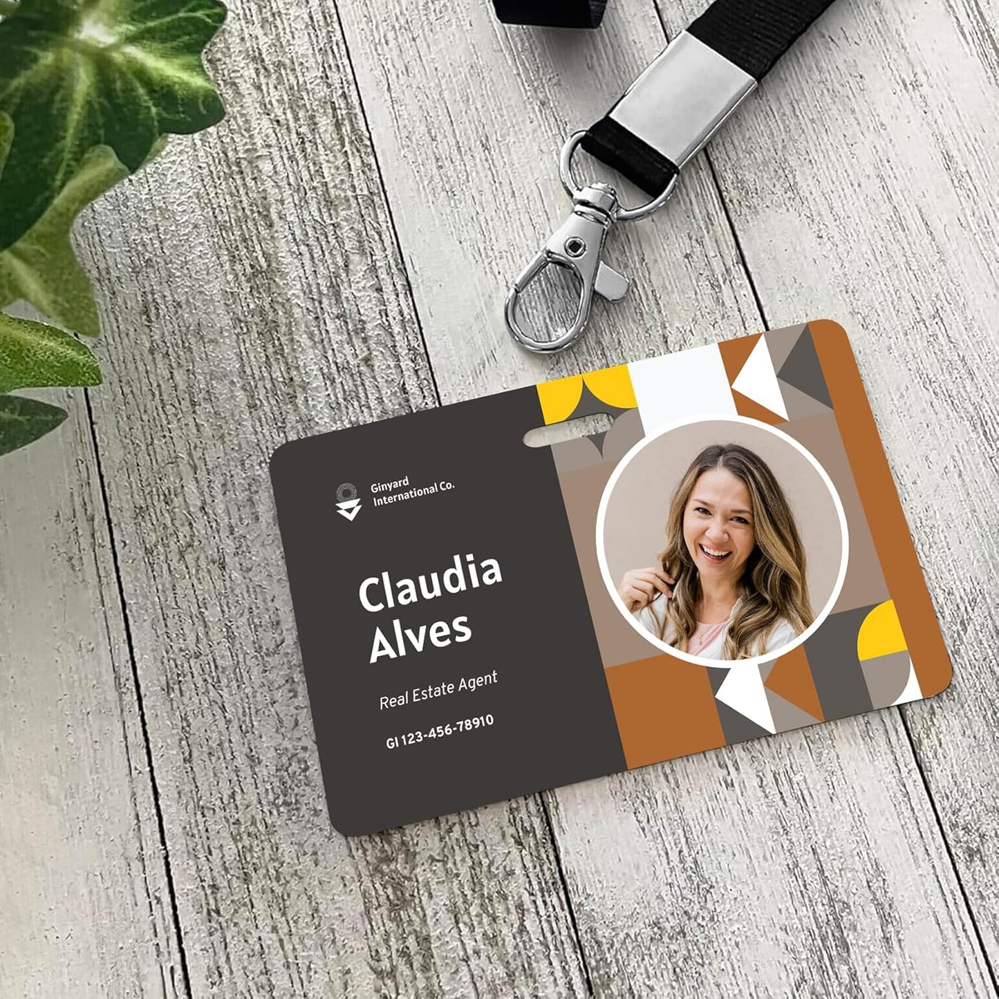 Custom Id Badge Custom Id Card Identification Badges Customizable Personalized Name Badge Customize Name Tag Photo Logo Employee Work Office Volunteer Customized Personal (Vertical-11)