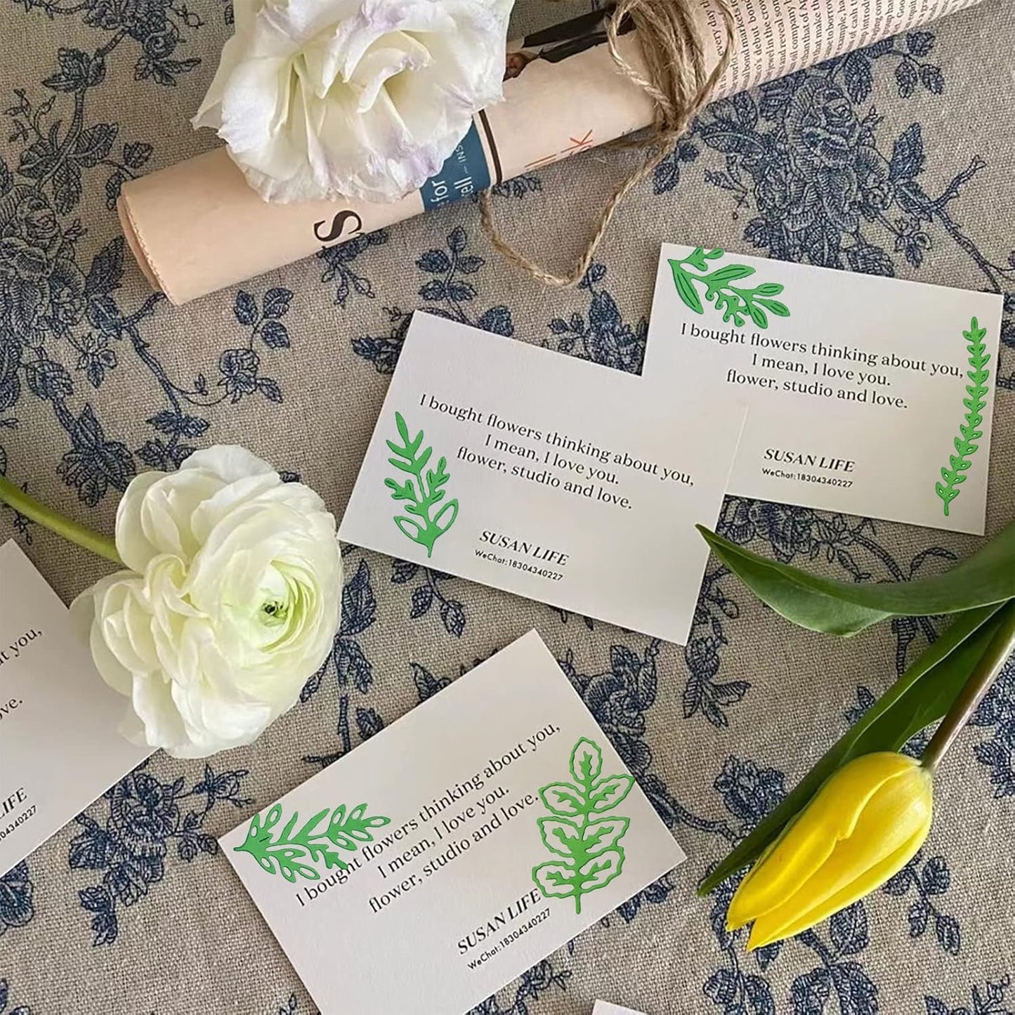 DaKuan 16 pcs Leaf Metal Die Cuts & Embossing Stencils for Card Making - Carbon Steel Craft Dies - DIY Greeting Cards, Scrapbooking, Gifts (4-6cm)