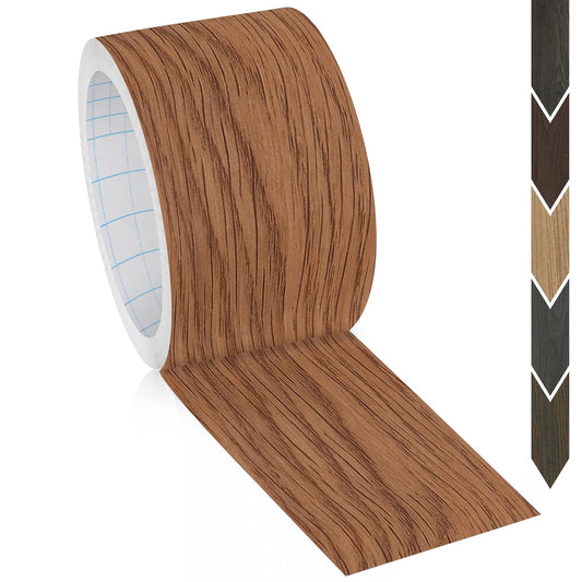 GSCIT Club Wood Grain Repair Tape, 2.3 inch X 25ft Self Adhesive Red Oak Grain Repair Patch for Tables, Chairs, Baseboards, Doors, Windows, Floors, Handicraft DIY.
