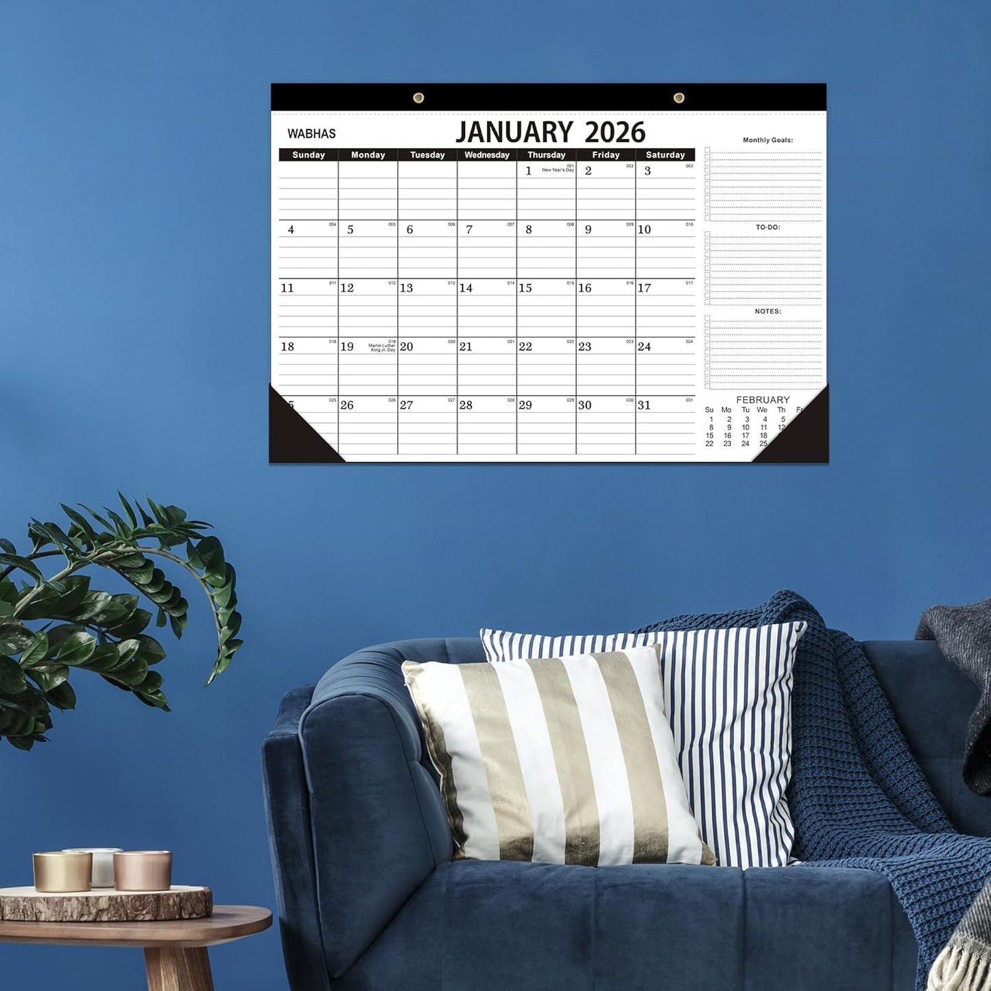 Desk Calendar 2025-2026,October 2025 to March 2027, Calendar 2025-2026 with to-do list,Desk Calendar 2026-18 Months,17" x 12" for Home or Office.