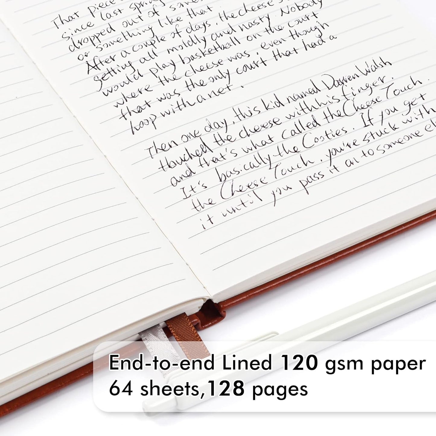 feela 12 Pack Notebooks Journals Bulk with 12 Black Pens, A5 Hardcover Notebook Classic Ruled Journal Set with Pen Holder for School Business Work Travel Writing, 120 GSM, 5.1”x8.3”, Brown