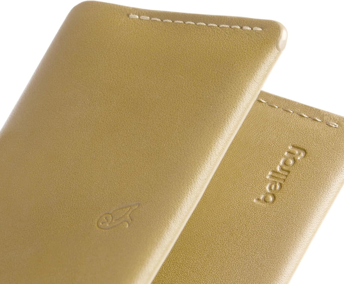 Bellroy Under Cover (slimline leather card wallet/holder with card storage, quick access slot, plus space for folded bills) - Mustard