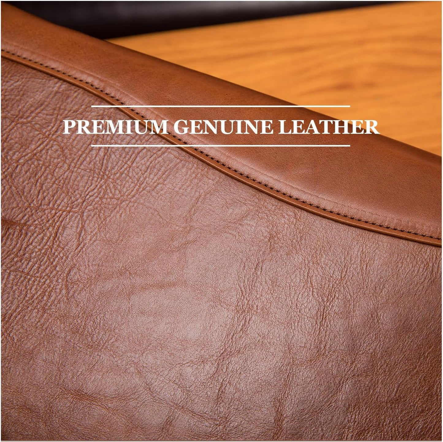 Genuine Leather Portfolio, Legal Size 8.5 x 14 Pad Holder, Business Padfolio for Men and Women, Zippered Laptop Organizer, Executive Professional Work Travel Notepad Folio, Brown, Oil Tanned