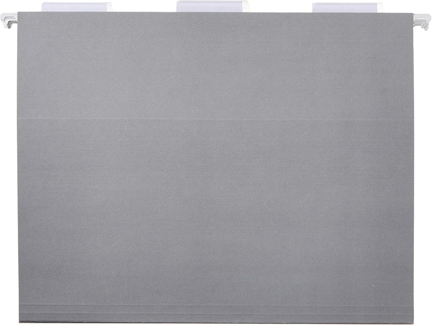 Amazon Basics Hanging File Folders, Letter Size, Gray, 25-Pack