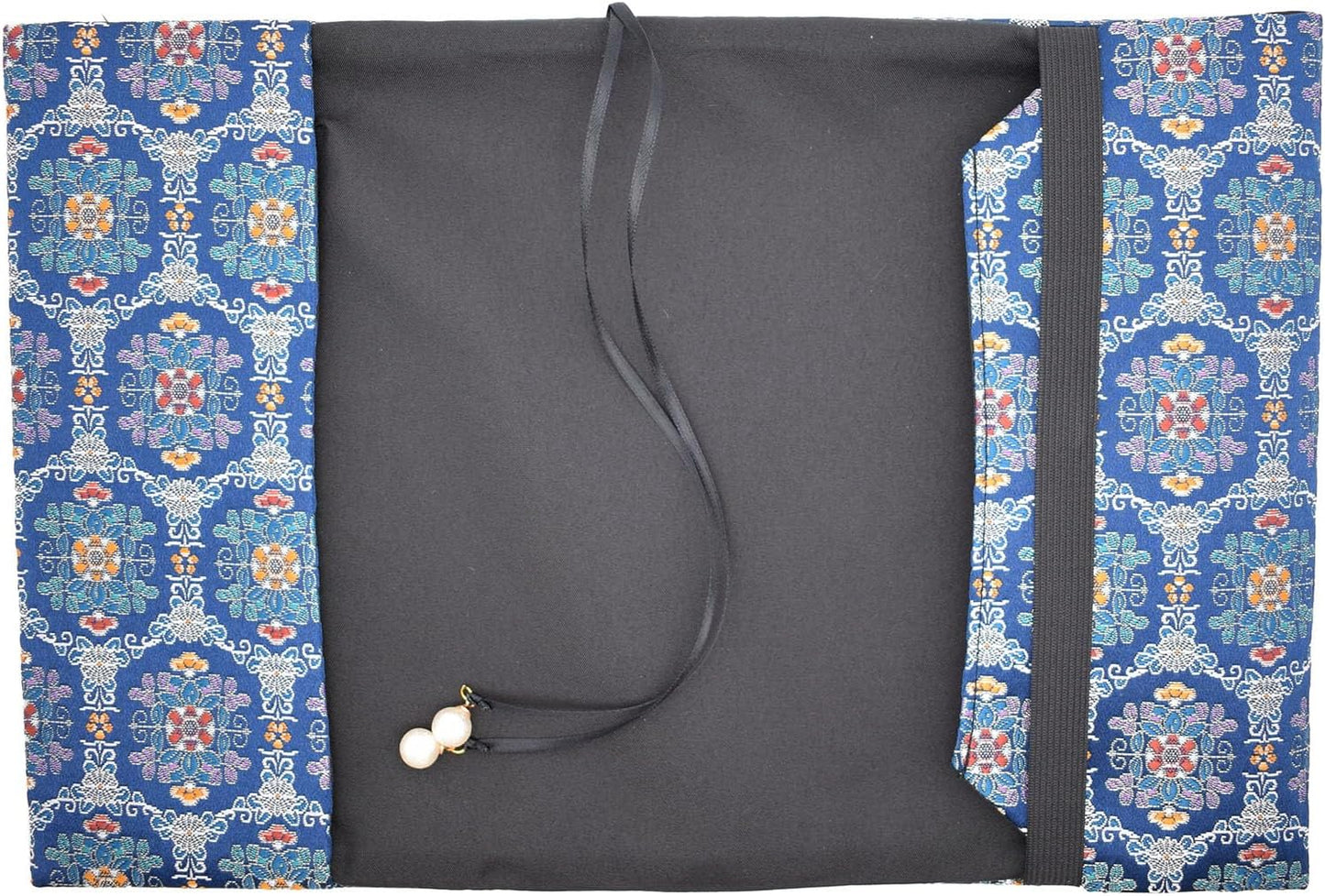 BLBMH A5 Book Covers for Paperbacks Fit for 5.5x8.4 inch Adjustable Book Sleeve Cover for Women Over 15 Soft Cloth Protector for Novels Notebook Journal - Flower Blue