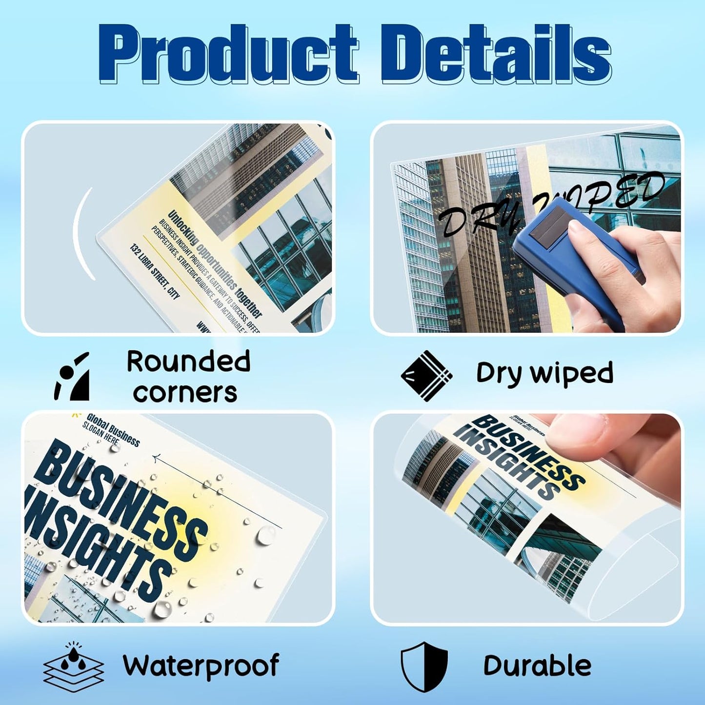 50 Pack 9x11.5inch 10mil Letter Size Laminating Sheets Thermal Laminating Pouches Laminator Sheets File Card Laminator Pouches 8.5x11inch for Work Permits Cards File Photos (50, 9"x11.5"-10mi)