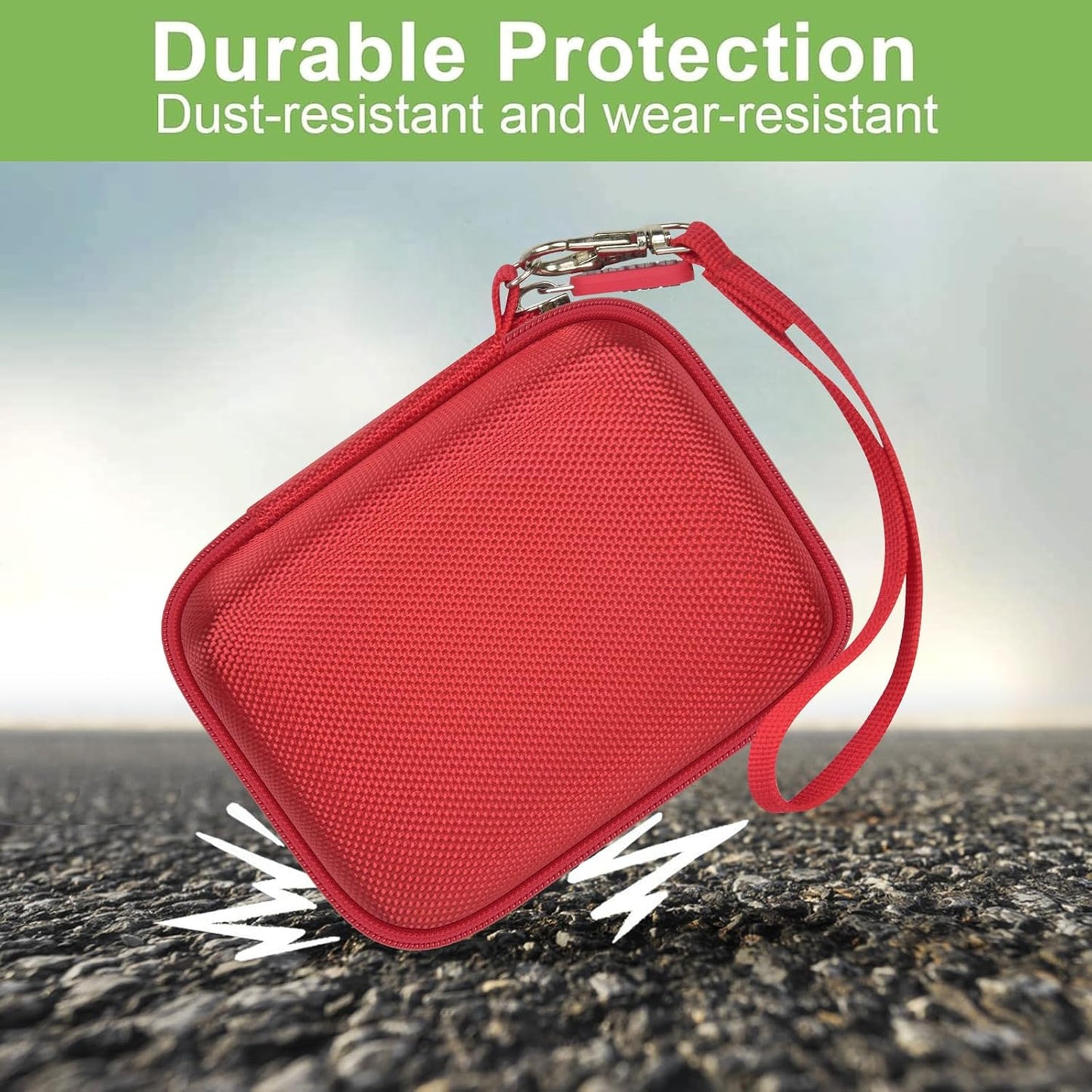 Case Compatible with VAHOIALD FHD 1080P Digital Camera/for CAMKORY Digital Point and Shoot/for Kodak PIXPRO FZ45-BK 16MP Vlogging/for IWEUKJLO/for Nsoela, Holder for SD Card More (Red)