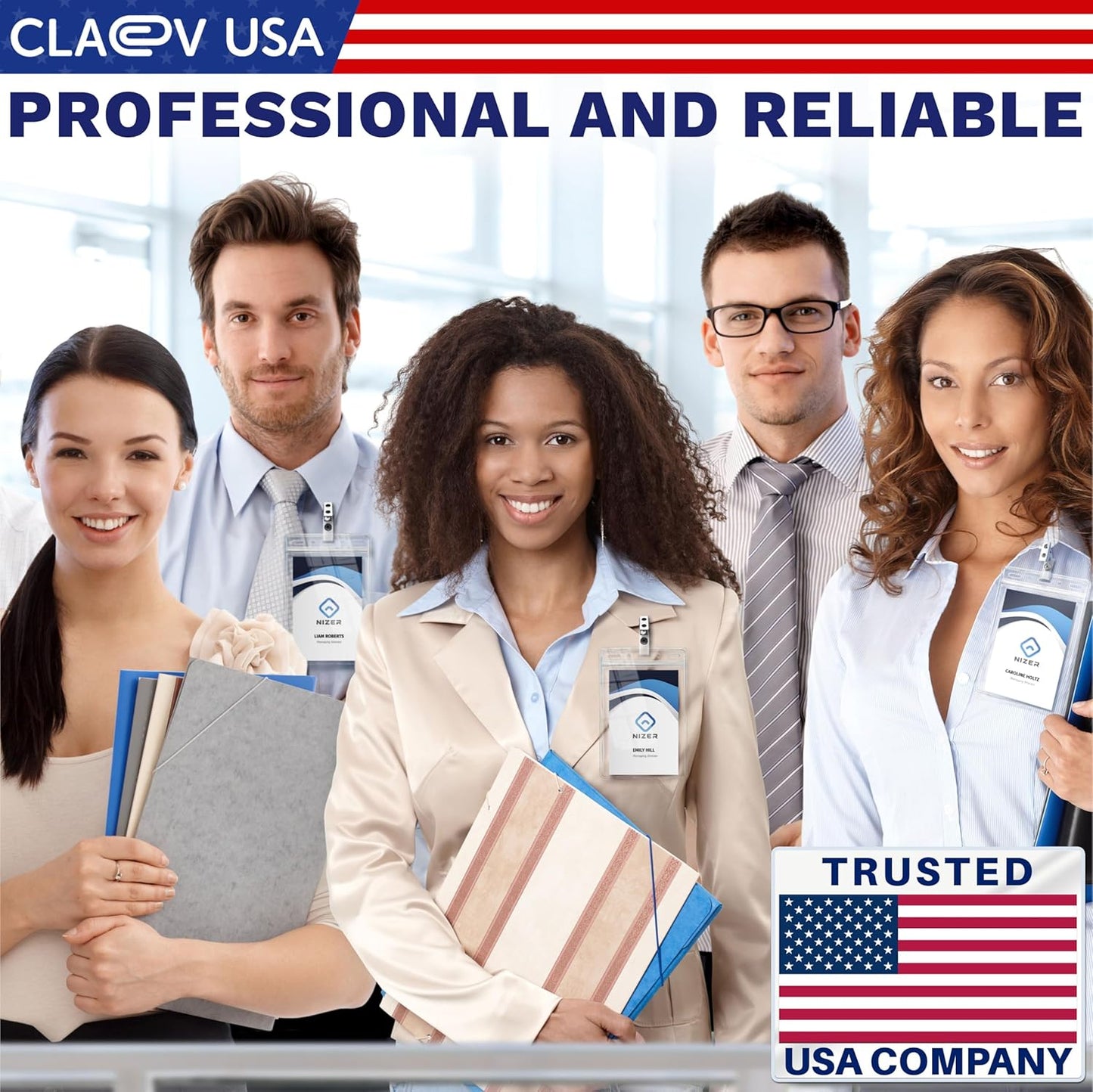 Claev Fast Seal Vertical 4x6 Passport & Card Holders (4x6 Extra Large (XXL), 100 Pack), Clear Waterproof ID Plastic Name Card Badge Holders for Travel, Conferences, Conventions