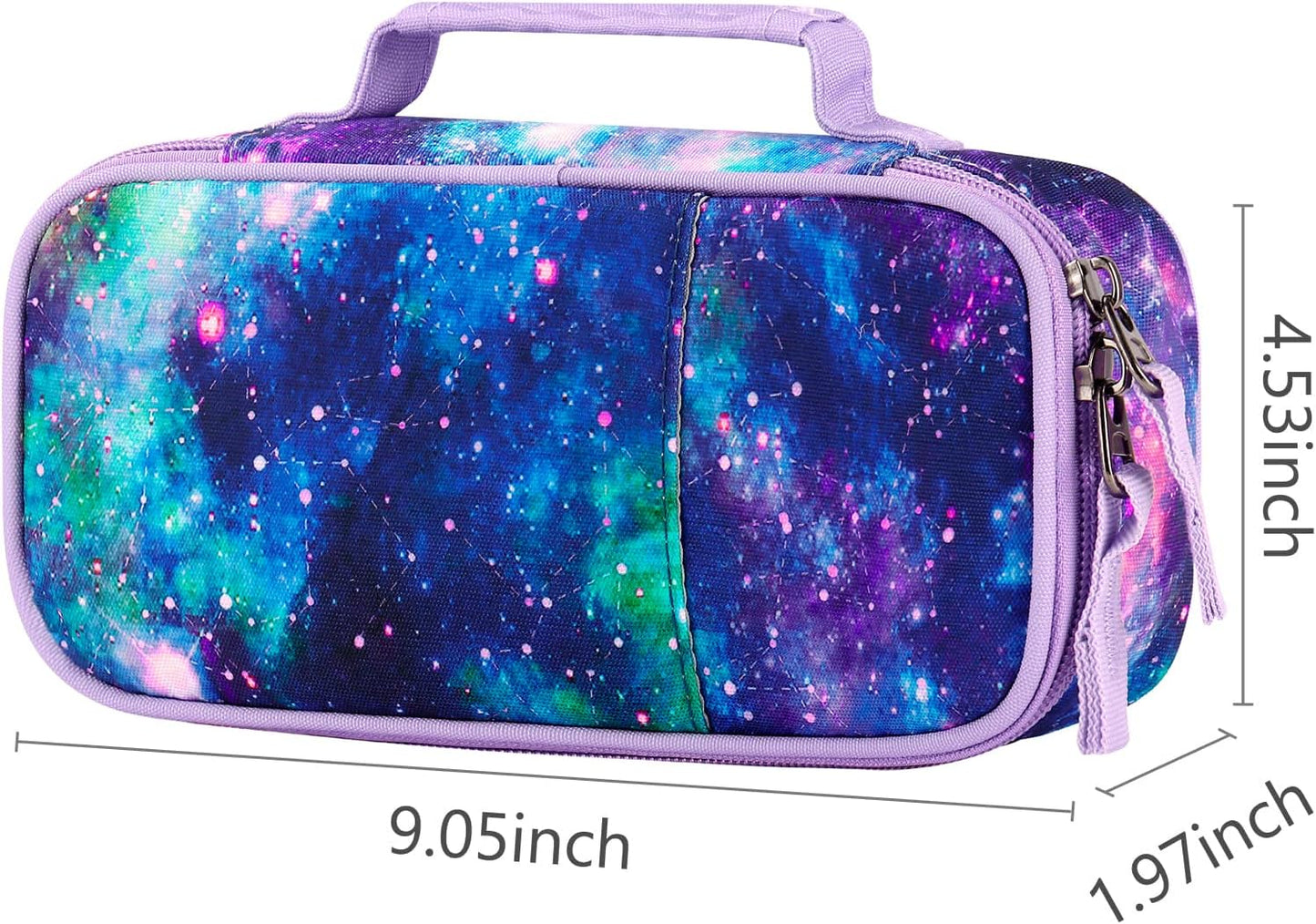 Choco Mocha Galaxy Pencil Case for Girls, Soft Pencil Case Kids Pencils Pouch for Kindergarten Girls, Purple