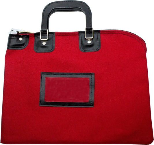 Fire Resistant Security Money Bag with Lock, Water Repellent, Safe Storage, Protects Important Valuables, 15 x 11 Inch (Red)