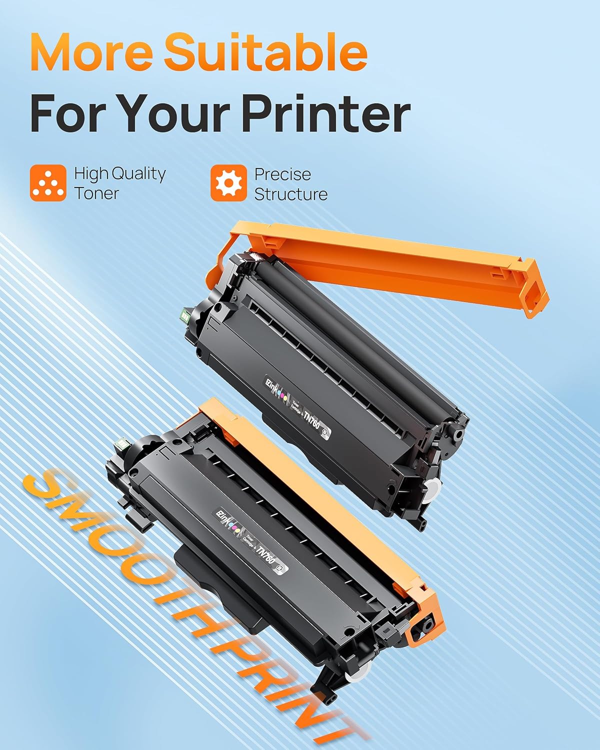 E-Z Ink Compatible TN760 Toner Cartridges Replacement for Brother TN-760 TN730 TN-730 to Use with HL-L2350DW HL-L2395DW HL-L2390DW HL-L2370DW MFC-L2750DW MFC-L2710DW DCP-L2550DW (Black, 4 Pack)