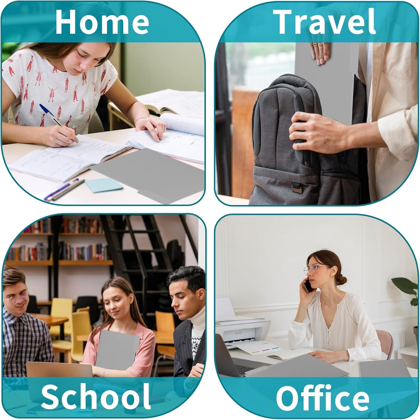 100 Packs Colored File Folders,Grey File Folders,Two Tone Color File Folder 8.5 x 11 Inch,1/3 Cut Tabs Letter Size,Manila File Folders for Office,School and Home,Organization