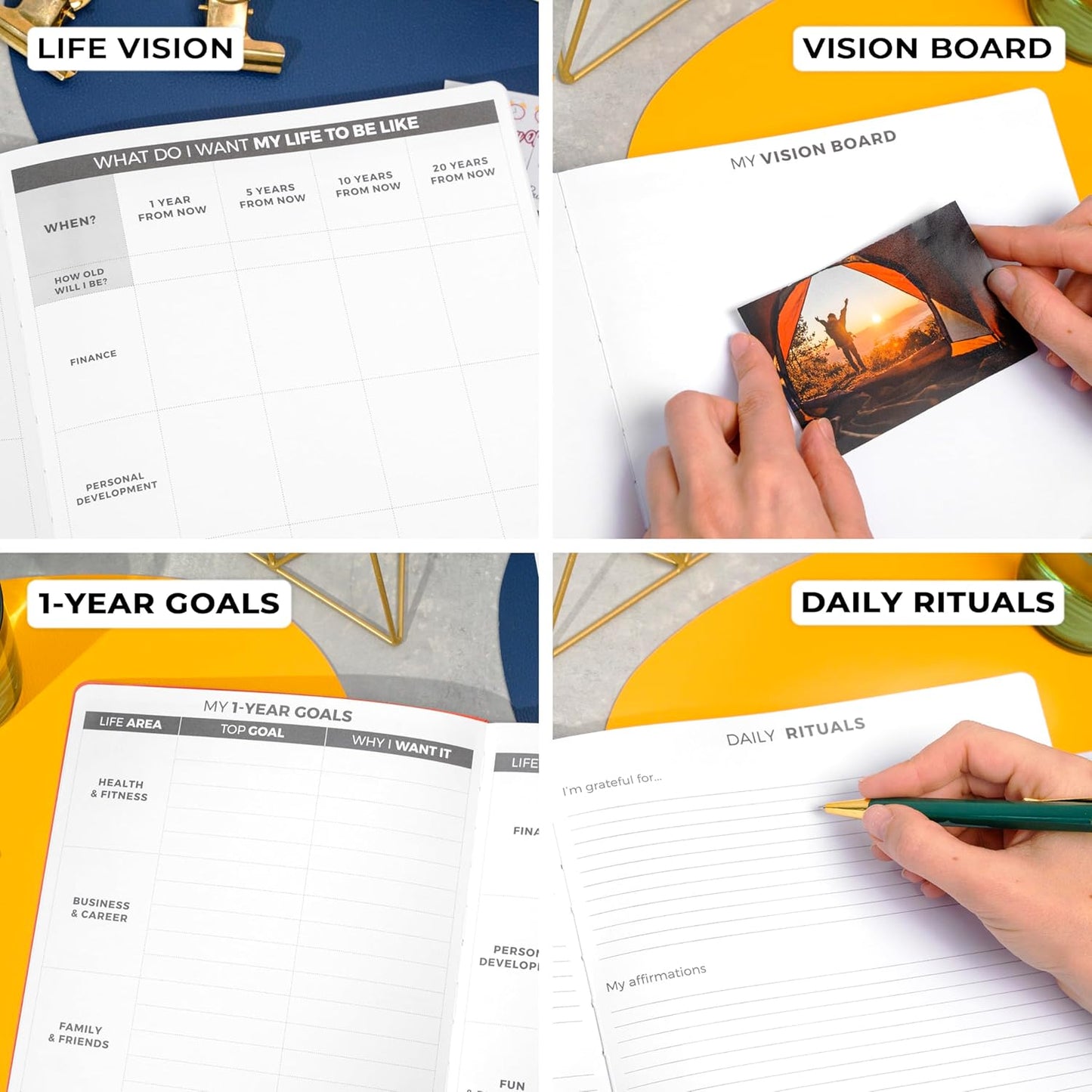 Clever Fox Planner Daily PRO - 8.5 x 11" A4 Size Daily Life Planner and Gratitude Journal to Increase Productivity, Time Management and Hit Your Goals - Undated - Lasts 3 Months (Orange)