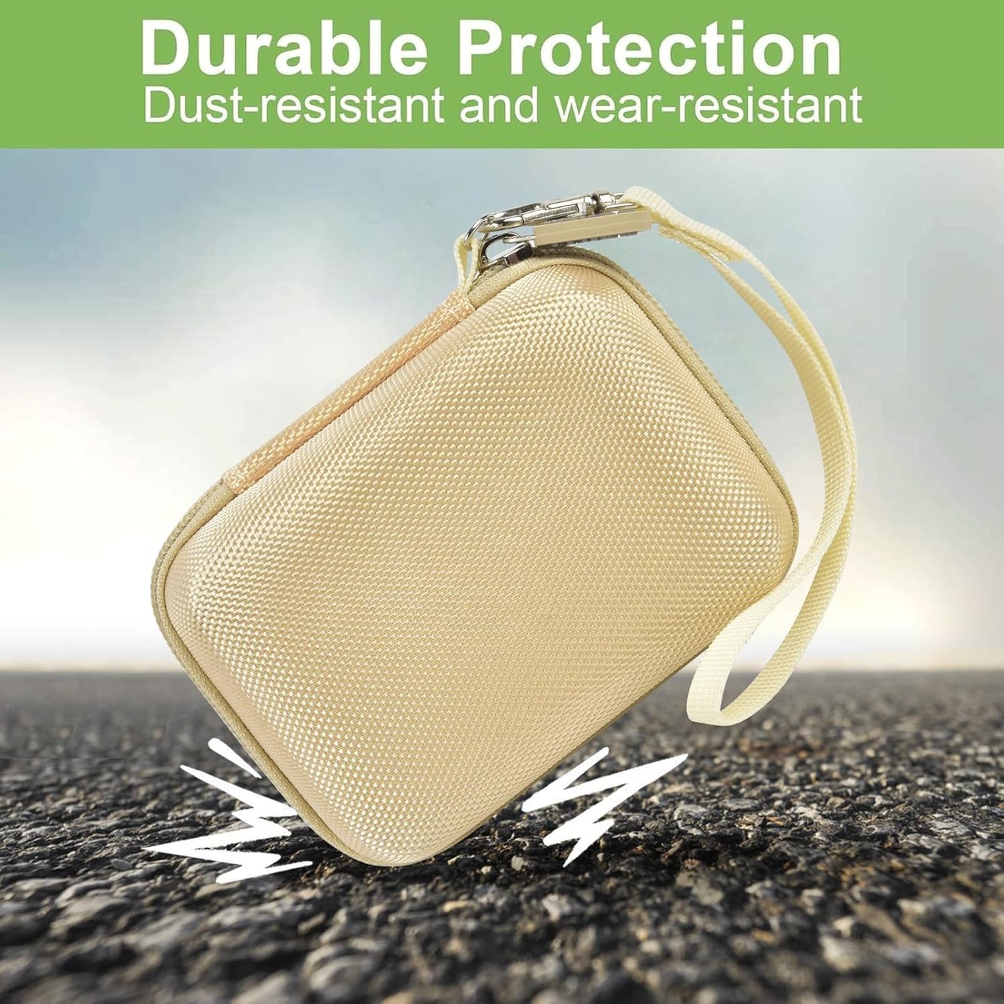 Case Compatible with VAHOIALD FHD 1080P Digital Camera/for CAMKORY Digital Point and Shoot/for Kodak PIXPRO FZ45-BK 16MP Vlogging/for IWEUKJLO/for Nsoela, Holder for SD Card More (Light Brown)