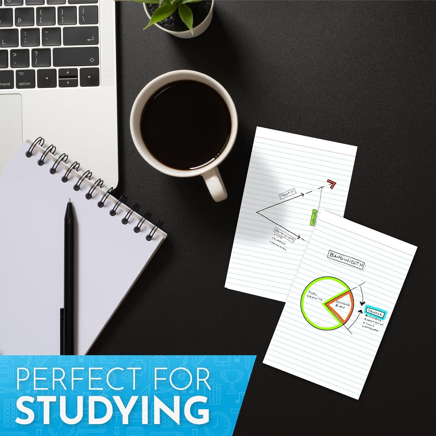 Home Advantage Vertically Ruled White Index Cards, Note Cards (5-x-8-inch)