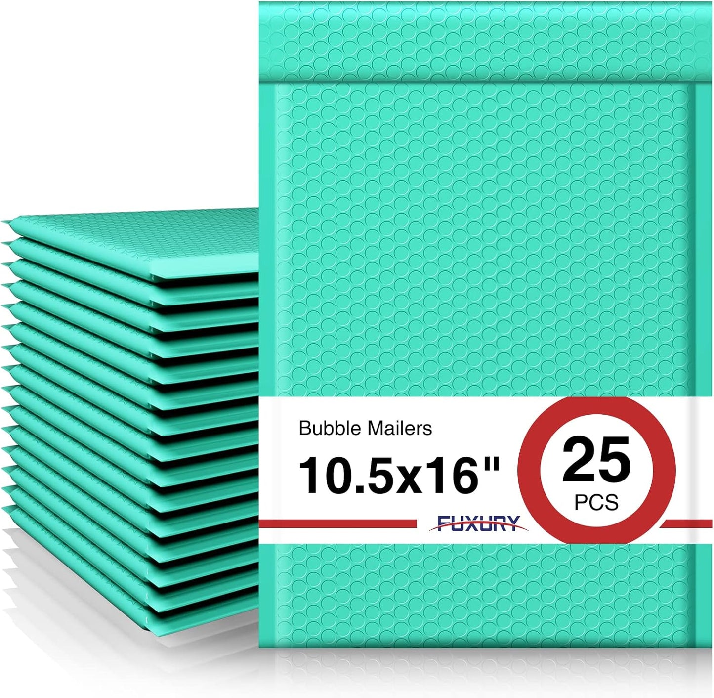 Fuxury Bubble Mailers 10.5x16 Inch 25 Pack Self Seal Padded Envelopes Large Shipping Envelopes Waterproof Padded Mailers Bubble Bags for Mailing, Packaging, Small Business, Teal #5