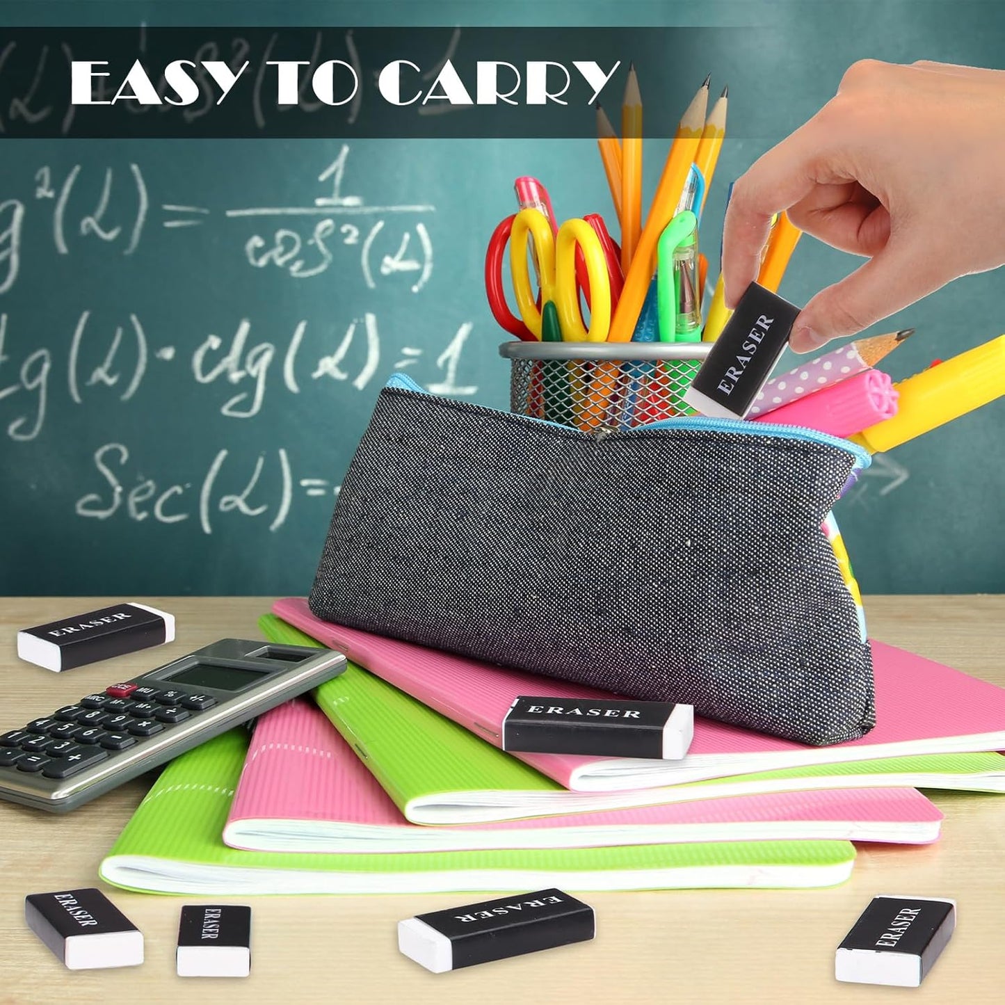 300 Pieces White Pencil Erasers Bulk Soft Art Erasers Pencil Erasers Large Rubber Erasers for Drawing Kids Student Artist Office Home Classroom Writing 1.8 x 0.8 x 0.3 Inch