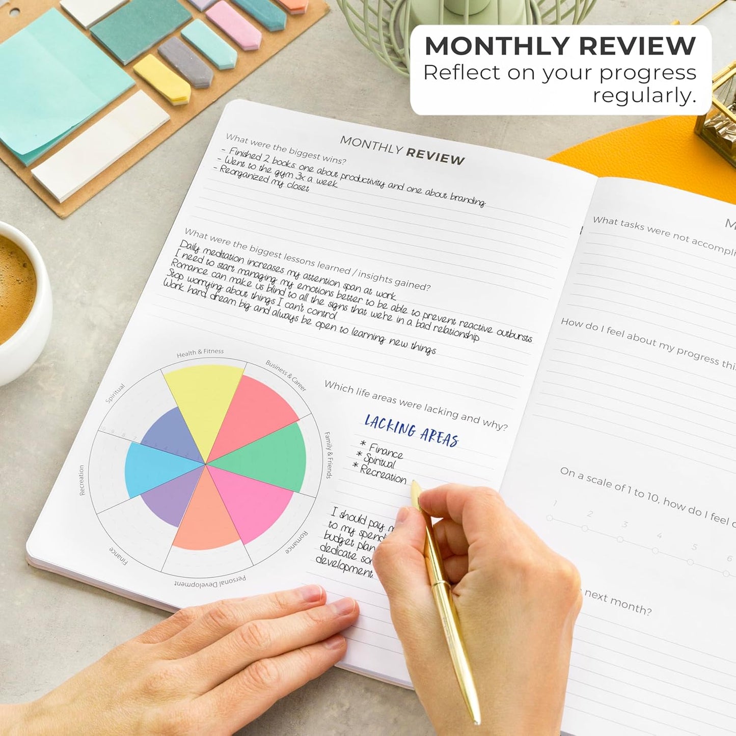 Clever Fox Planner PRO Light – Weekly & Monthly Life Planner to Increase Productivity, Time Management and Hit Your Goals, 8.5x11″ (Rose Gold)