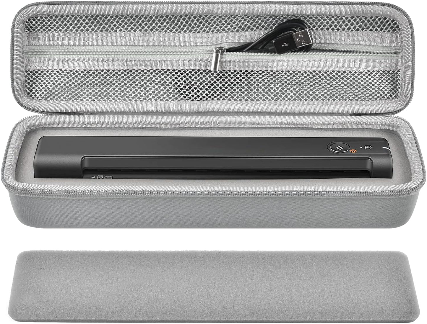 Case Compatible with Epson Workforce ES-50/ ES-60W/ ES-55R/ ES-65WR/ DS-30/ DS-70/ DS-80W Portable Sheet-Fed Document Scanner, Storage for Epson Scanner for PC and Mac- Grey (Box Only)