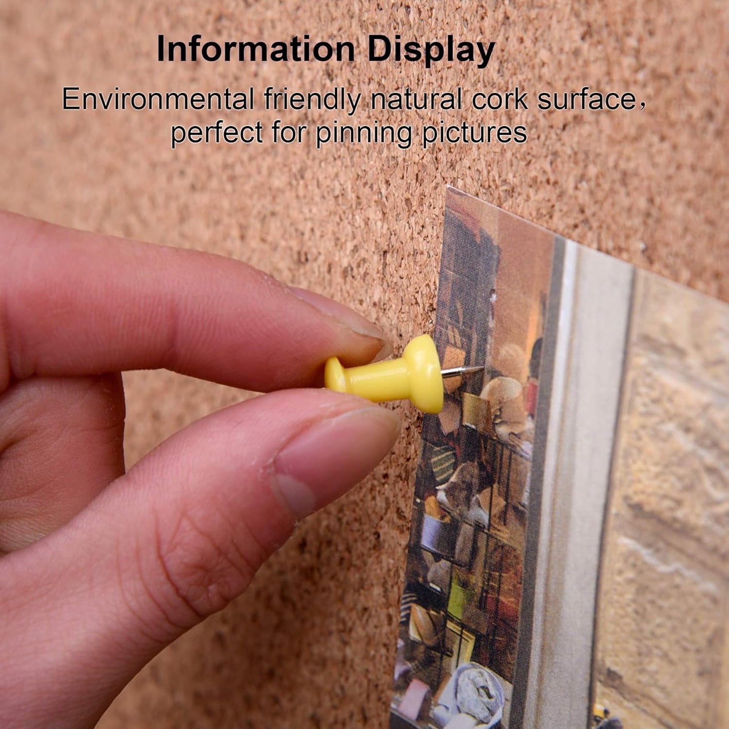 2 Pack 36 x 24 Inch Cork Notice Board Bulletin Message Memo Pin Board, Black Aluminum Frame