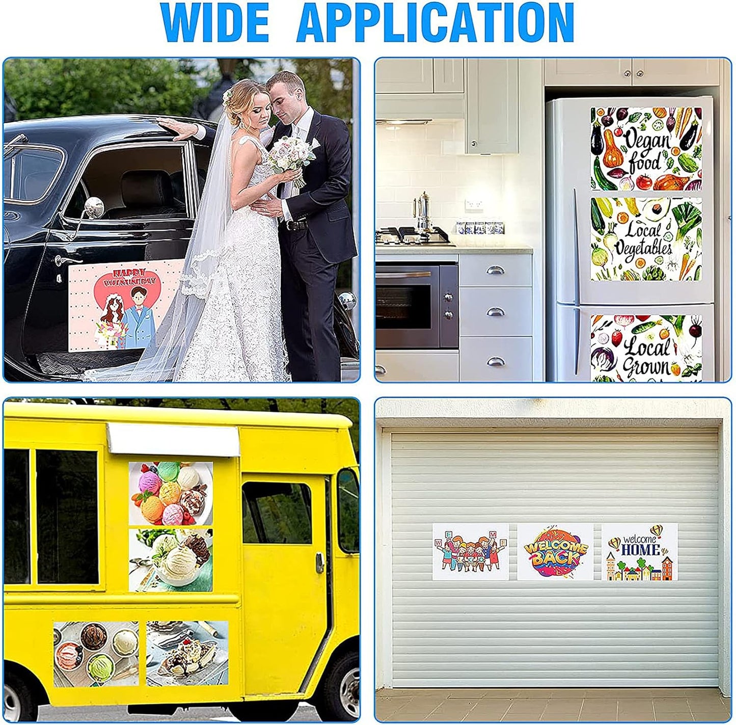 Car Magnetic Sheet, Large Blank White Magnet Sign Roll for Vehicle Doors, 11.5" x 17.5", 30 Mil Thick - Ideal for Custom Personalization Décor, Temporary Ads, Instructional & Warning Signs (1)