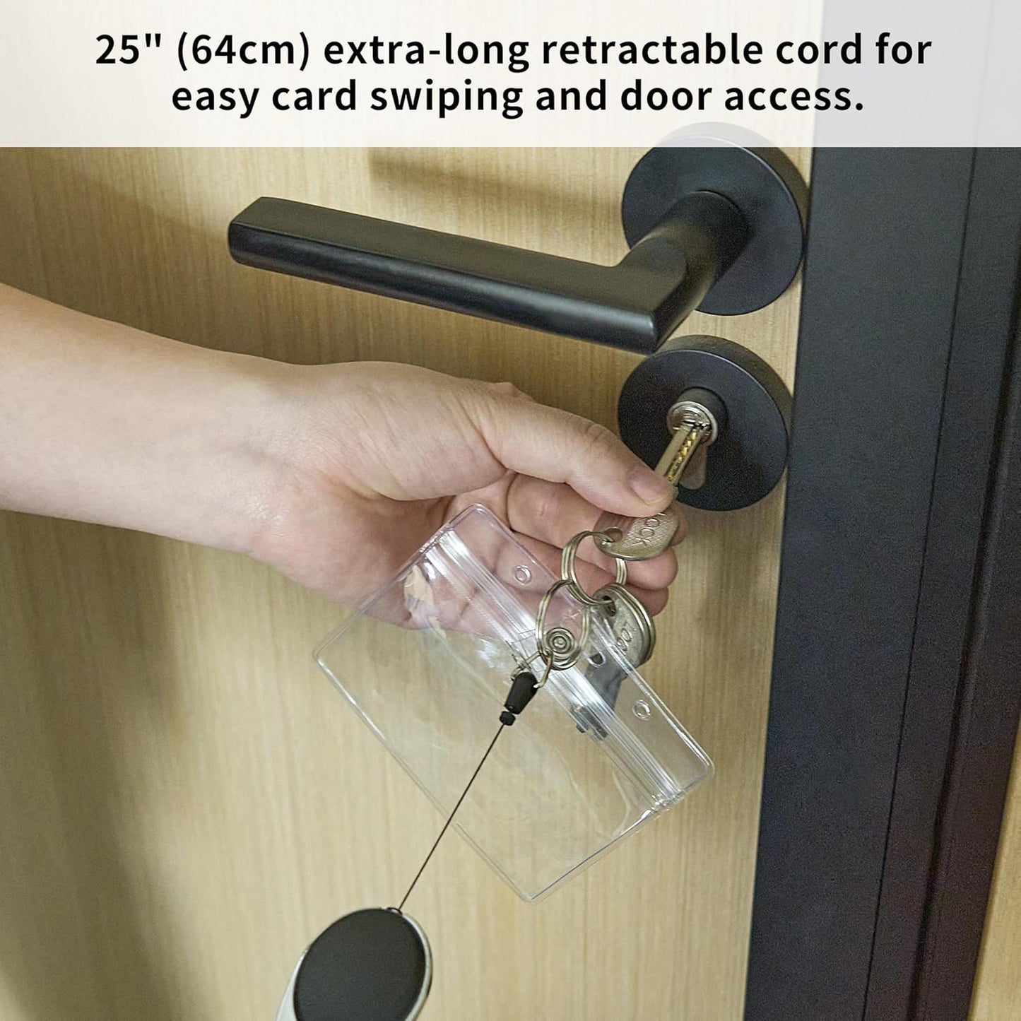 Badge Reel, 55 Pack Retractable Badge Holders with Stainless Steel Clip and 360° Rotating Key, Retractable Keychain with Extra-Long Cord and Secure Snap Fastener for School, Company, Hospital