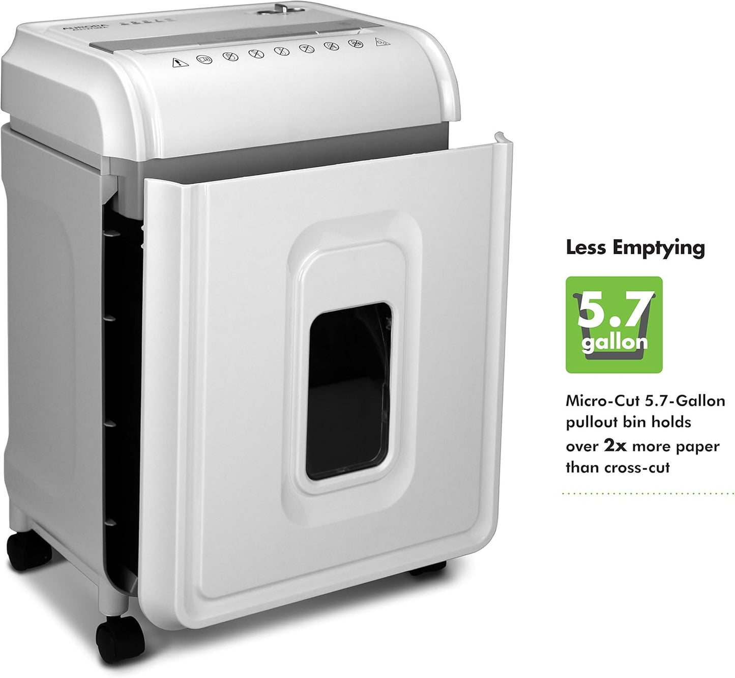 Aurora AU1480MA Professional Grade 14-Sheet Micro-Cut Paper and CD/Credit Card Shredder/ 30 Minutes Continuous Run Time, White/Gray
