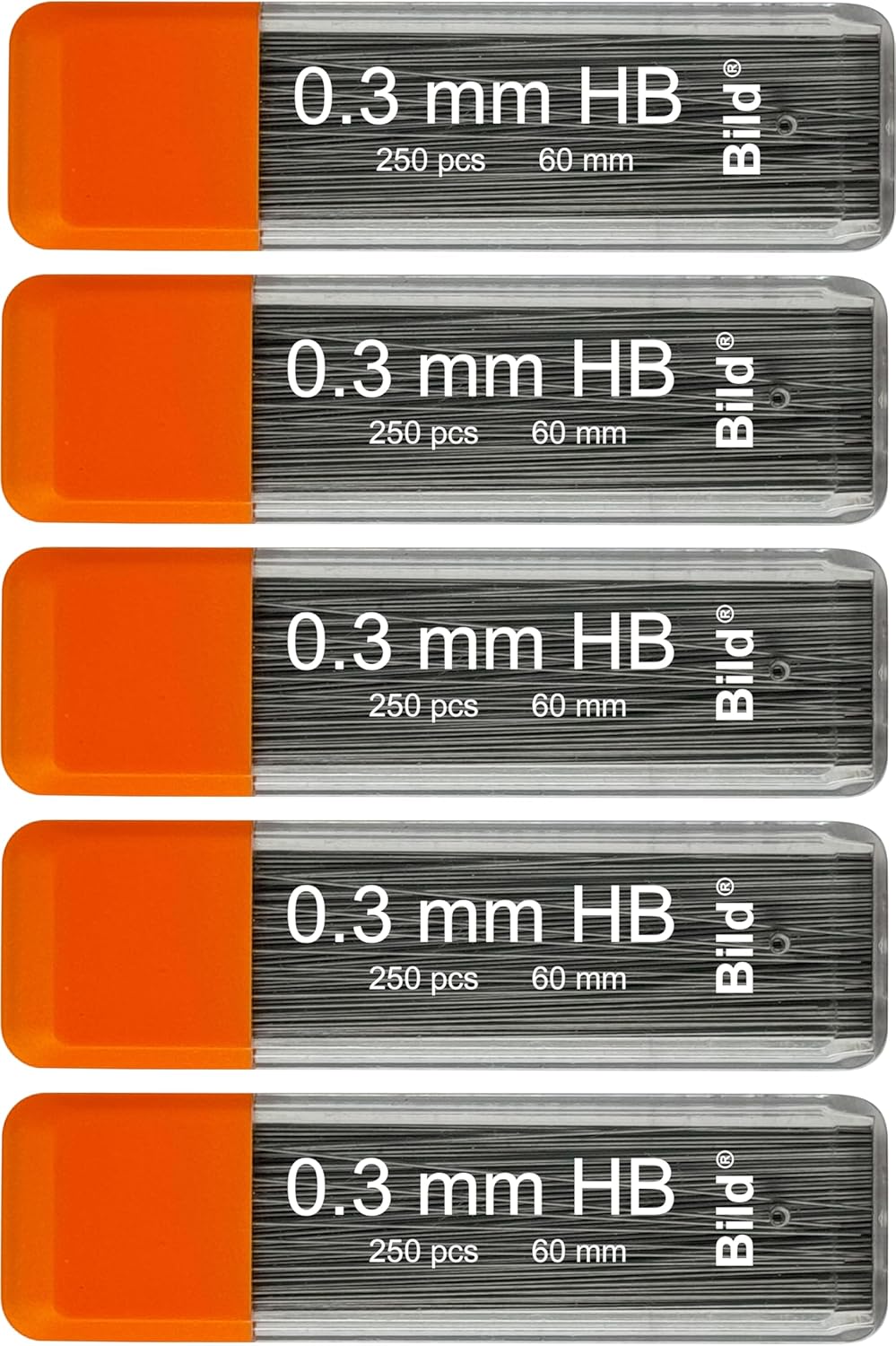Bild Premium 1250 Leads of 0.3 mm HB Mechanical Pencil Lead Refills (HB Mega, 0.3 mm)