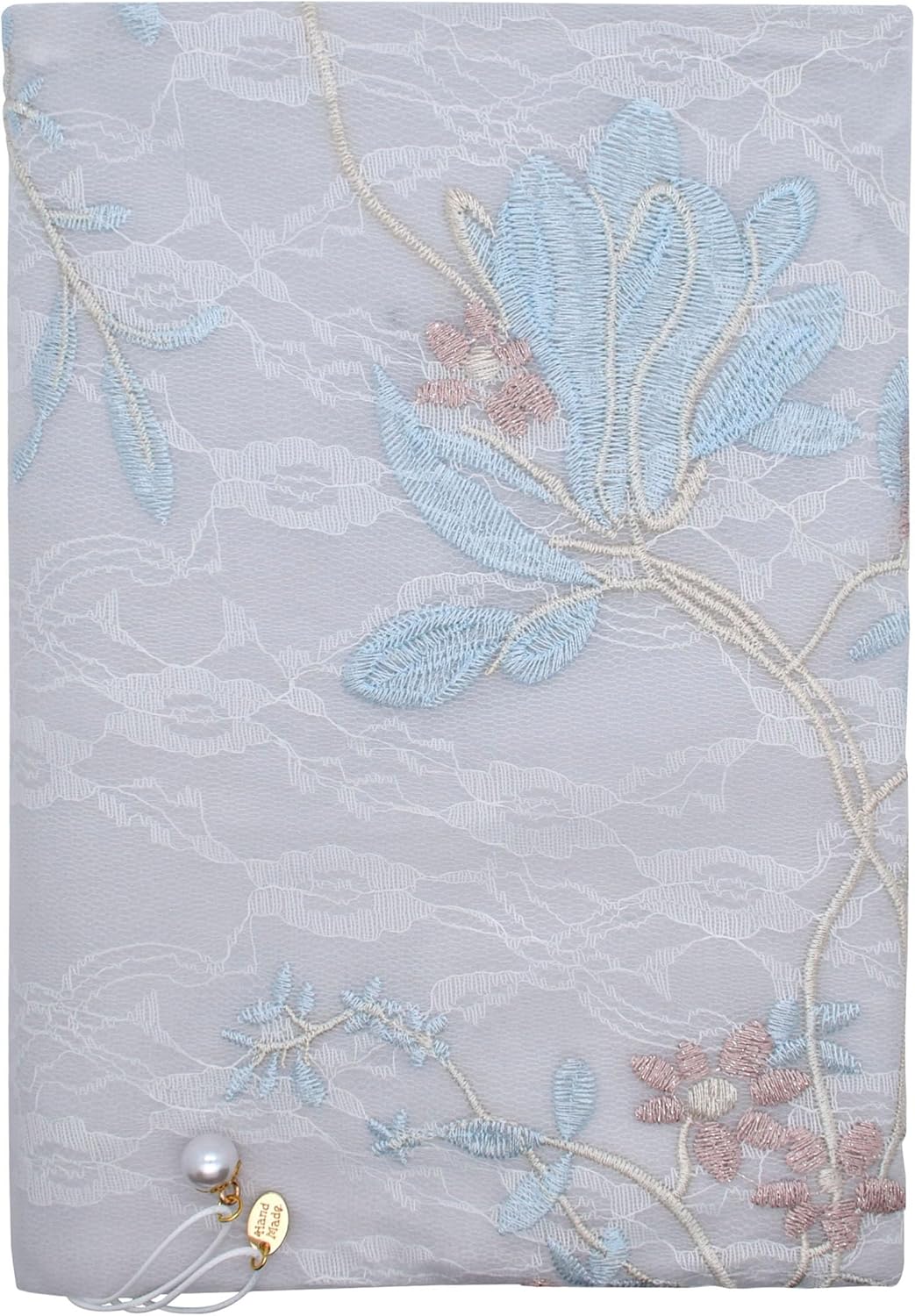 BLBMH Book Covers for Paperbacks Book Cover for Privacy Fit for 5.5x8.5 inch Embroidered Book Jacket Adjustable Book Sleeve Cover Fabric Softcover Protector for Notebook - Magnolia 8.5in