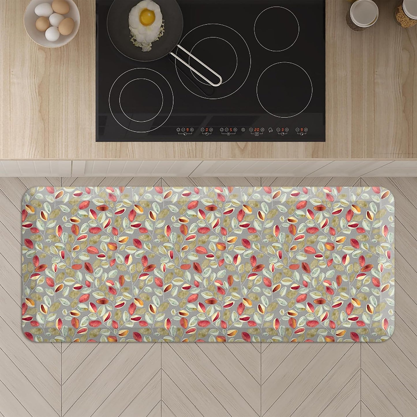 GelPro Anti-Fatigue Designer Cushioned Comfort Kitchen Floor Mat, Padded Stain-Resistant, Waterproof, Non-Slip Comfort Padded Desk/Office Mat, Orchard Grey Lake 20x48