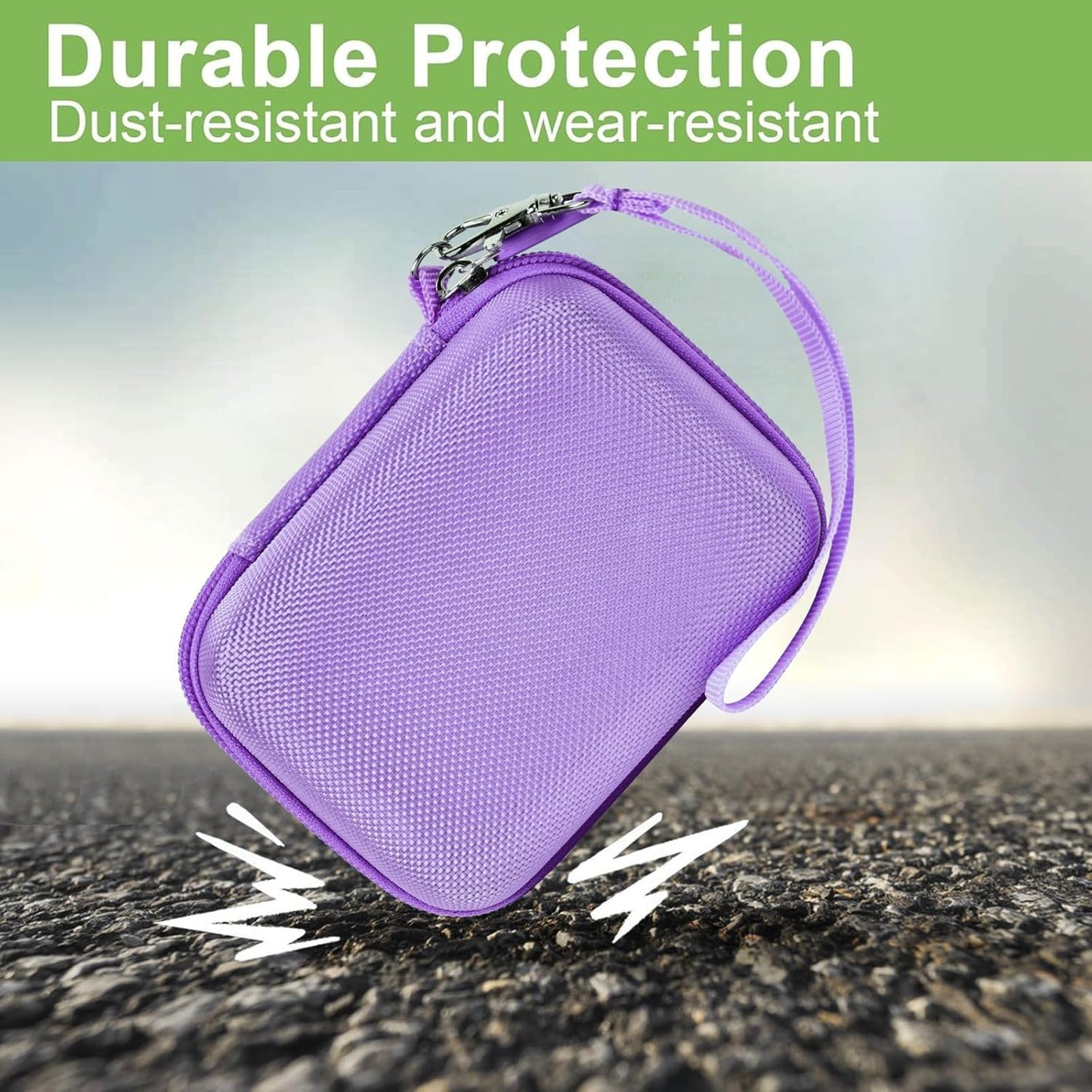 Case Compatible with VAHOIALD FHD 1080P Digital Camera/for CAMKORY Digital Point and Shoot/for KODAK PIXPRO FZ45-BK 16MP Vlogging/for IWEUKJLO/for Nsoela, Holder for SD Card More (Purple)