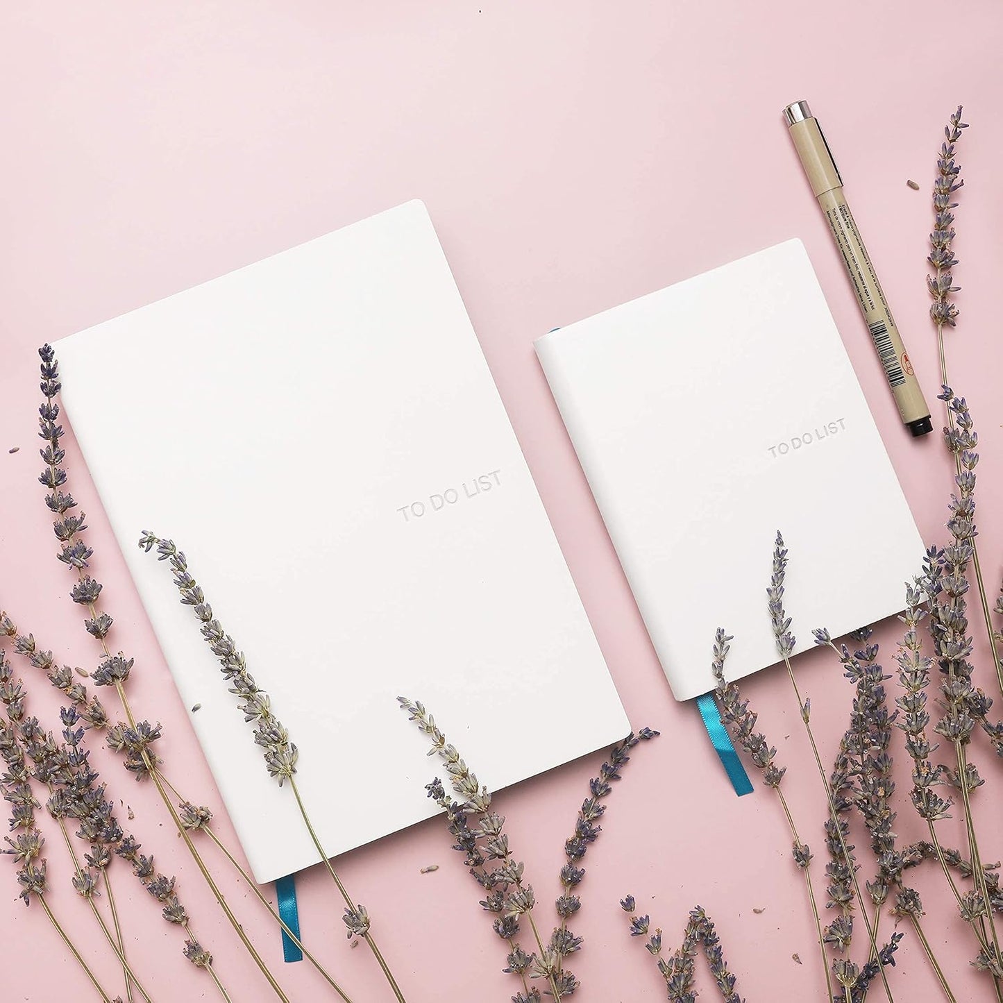 Daily to Do Checklist Notebook, Task Management, Organizer Planner, Hardcover, Ribbon Bookmark, 4.1 x 5.8”, A6 size, 110 Sheets (White)